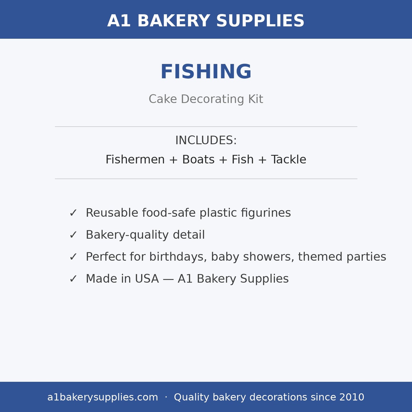 Fishing cake decorating kit