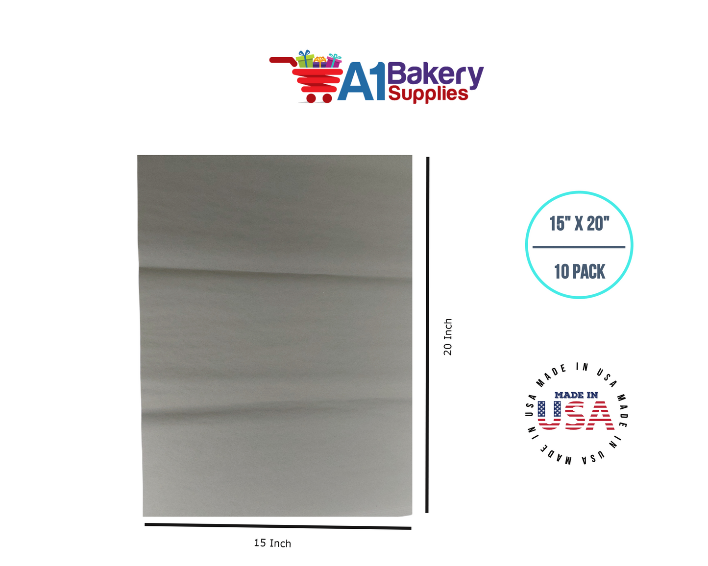 Tapestry Green Tissue Paper Squares, Bulk 10 Sheets, Premium Gift Wrap and Art Supplies for Birthdays, Holidays, or Presents by A1BakerySupplies, Small 15 Inch x 20 Inch