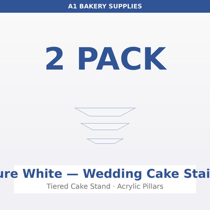 2 Pack White Wedding Cake Stairs