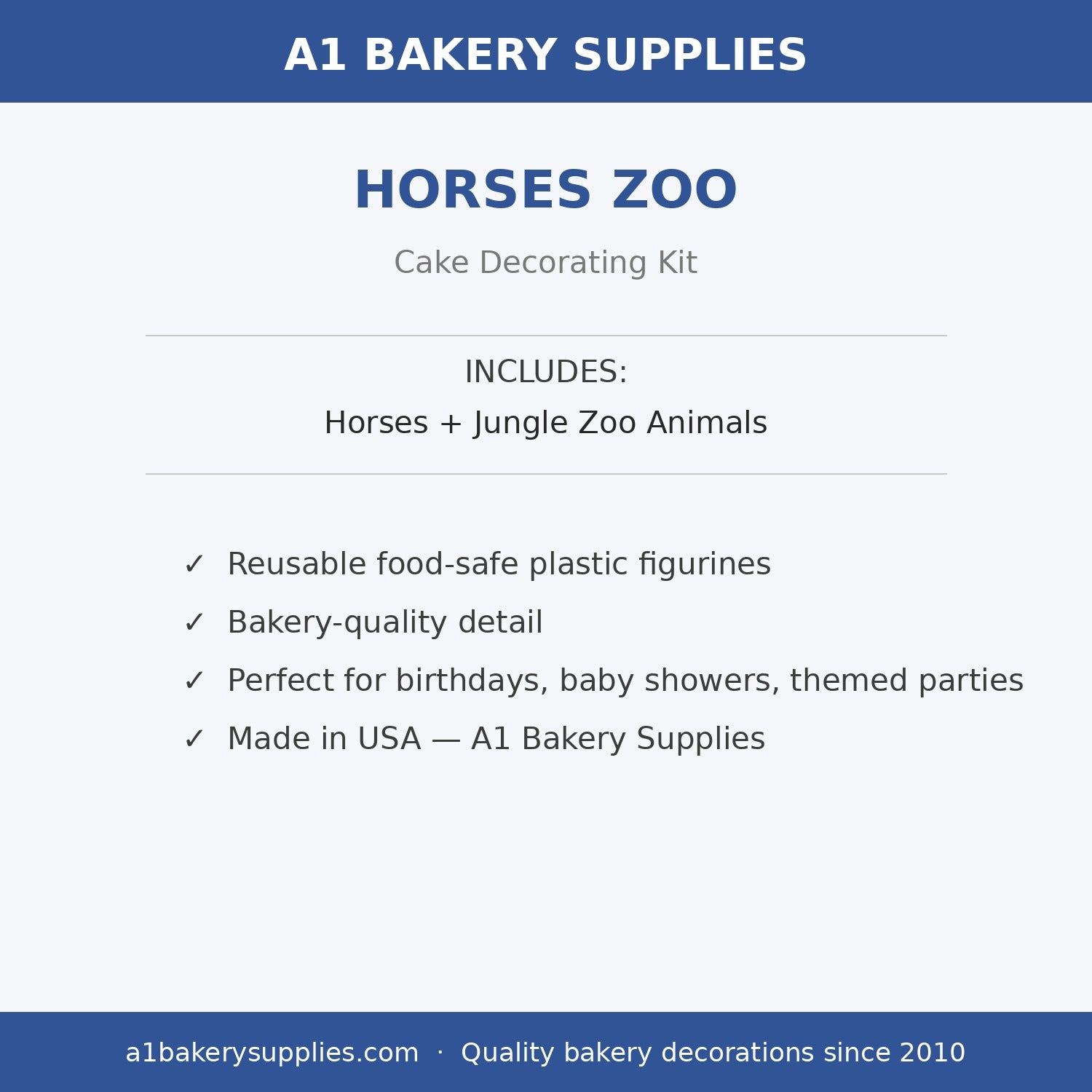 Horses Zoo cake decorating kit