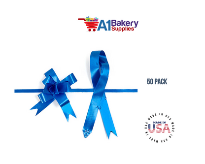 Royal Blue 4" Butterfly pull bows of 50 Pack by A1 Bakery supplies