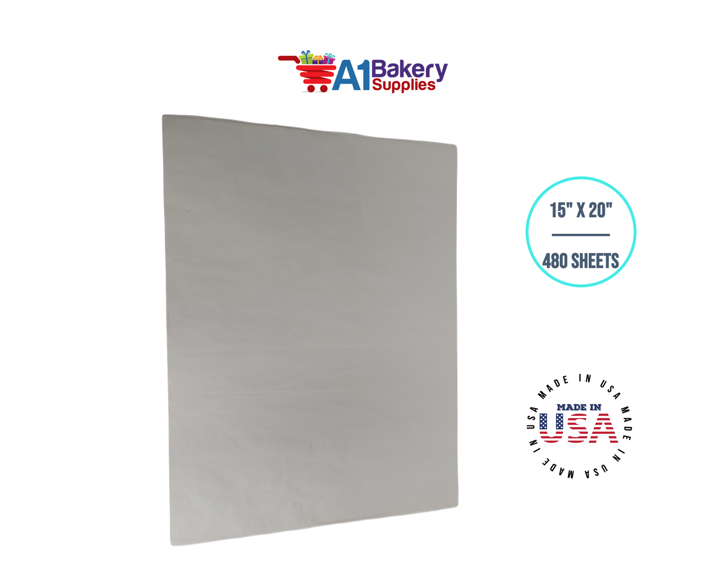 OatMeal Tissue Paper Squares, Bulk 480 Sheets, Premium Gift Wrap and Art Supplies for Birthdays, Holidays, or Presents by A1BakerySupplies, Large 15 Inch x 20 Inch