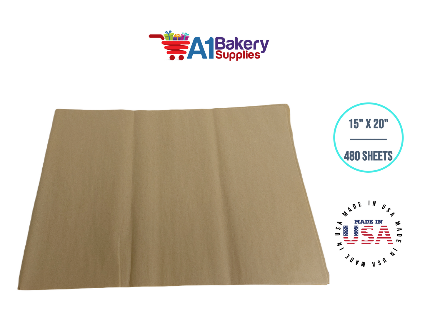 Antique Gold Gift Wrap Tissue Paper 15 Inch x 20 Inch - 480 Sheets Pack