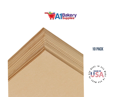 Deli Sandwich Wraps Basket Liners and Food Wrapping Liner Papers by A1 Bakery Supplies of 10 pack (Natural Kraft)