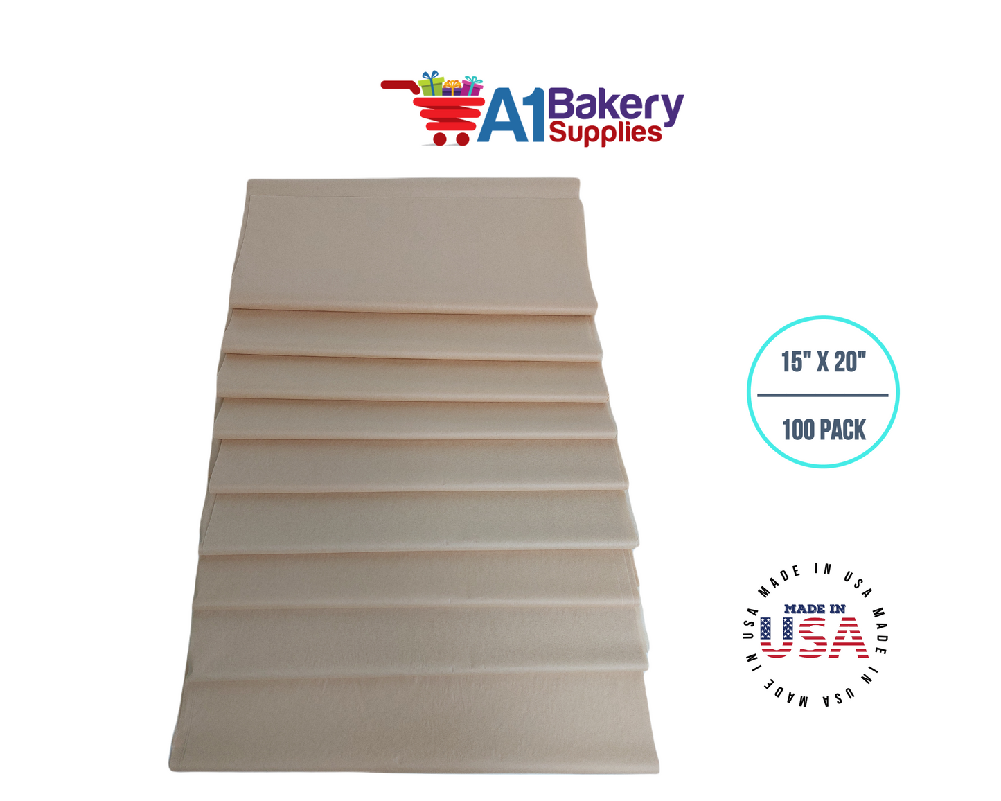 Acid-Free Tissue Paper - 100 Sheets 15 Inch x 20 Inch Ph Neutral