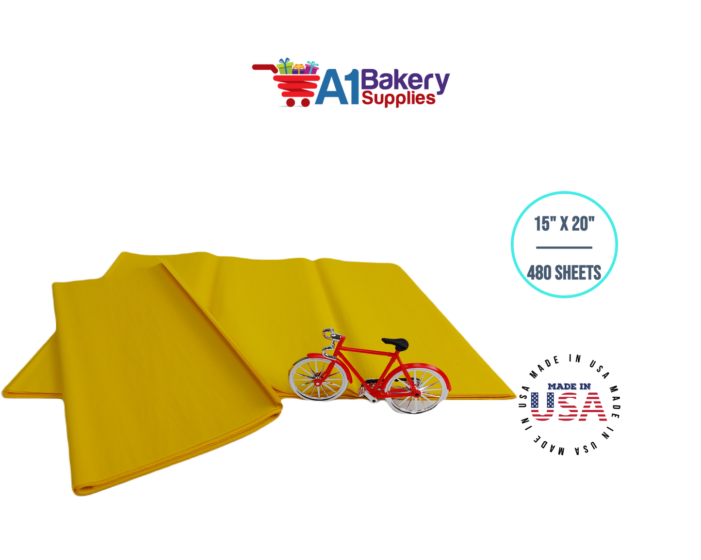 Dandelion Tissue Paper Squares, Bulk 480 Sheets, Premium Gift Wrap and Art Supplies for Birthdays, Holidays, or Presents by A1BakerySupplies, Large 15 Inch x 20 Inch