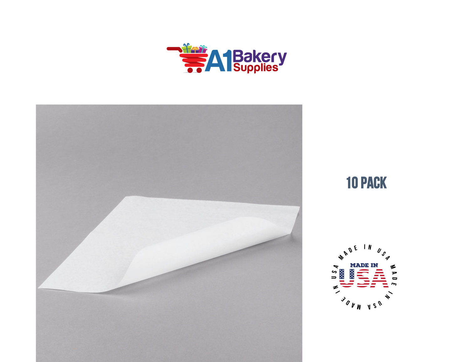 Deli Sandwich Wraps Basket Liners and Food Wrapping Liner Papers by A1 Bakery supplies of 10 pack (White)