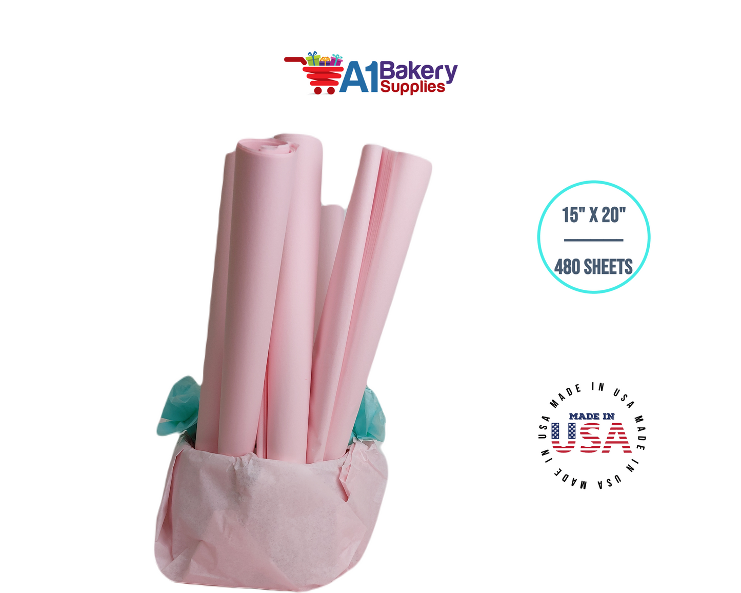 Blush Color Tissue Paper 15 Inch x 20 Inch - 480 Sheets