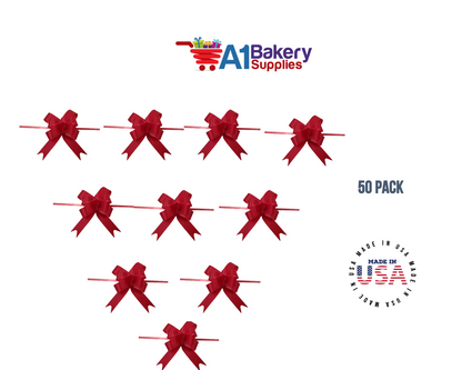 Hot Red 4" Butterfly pull bows of 50 Pack by A1 Bakery supplies