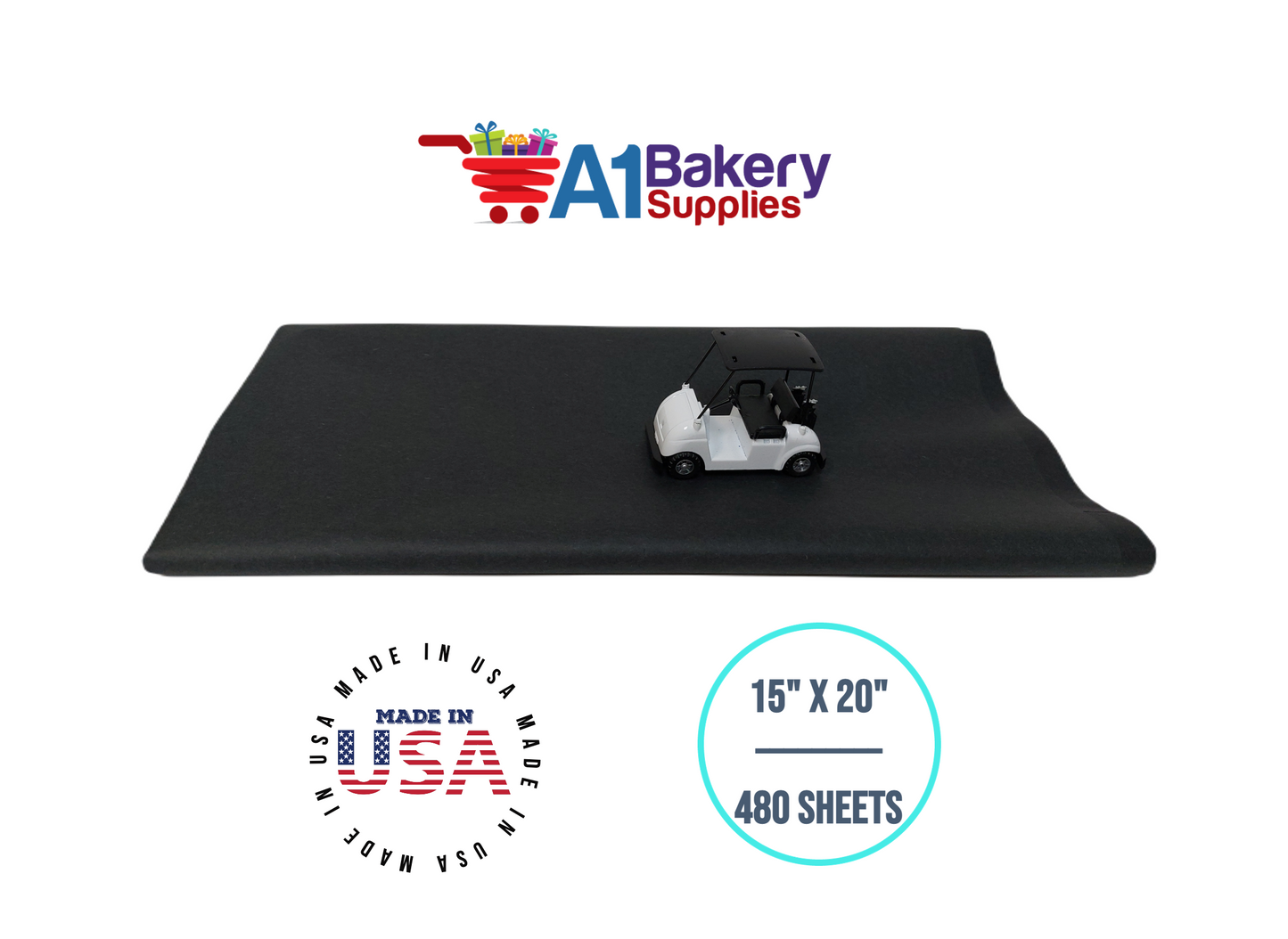 Black Color Tissue Paper 15 Inch x 20 Inch  - 480 Sheets