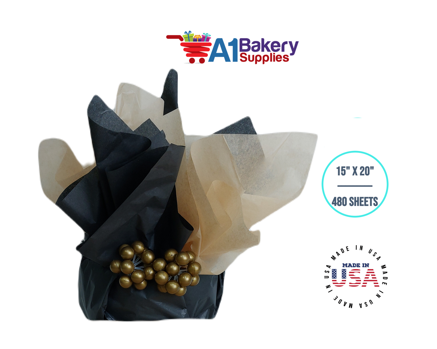 Acid-Free Tissue Paper - 480 Sheets 15 Inch x 20 Inch Ph Neutral