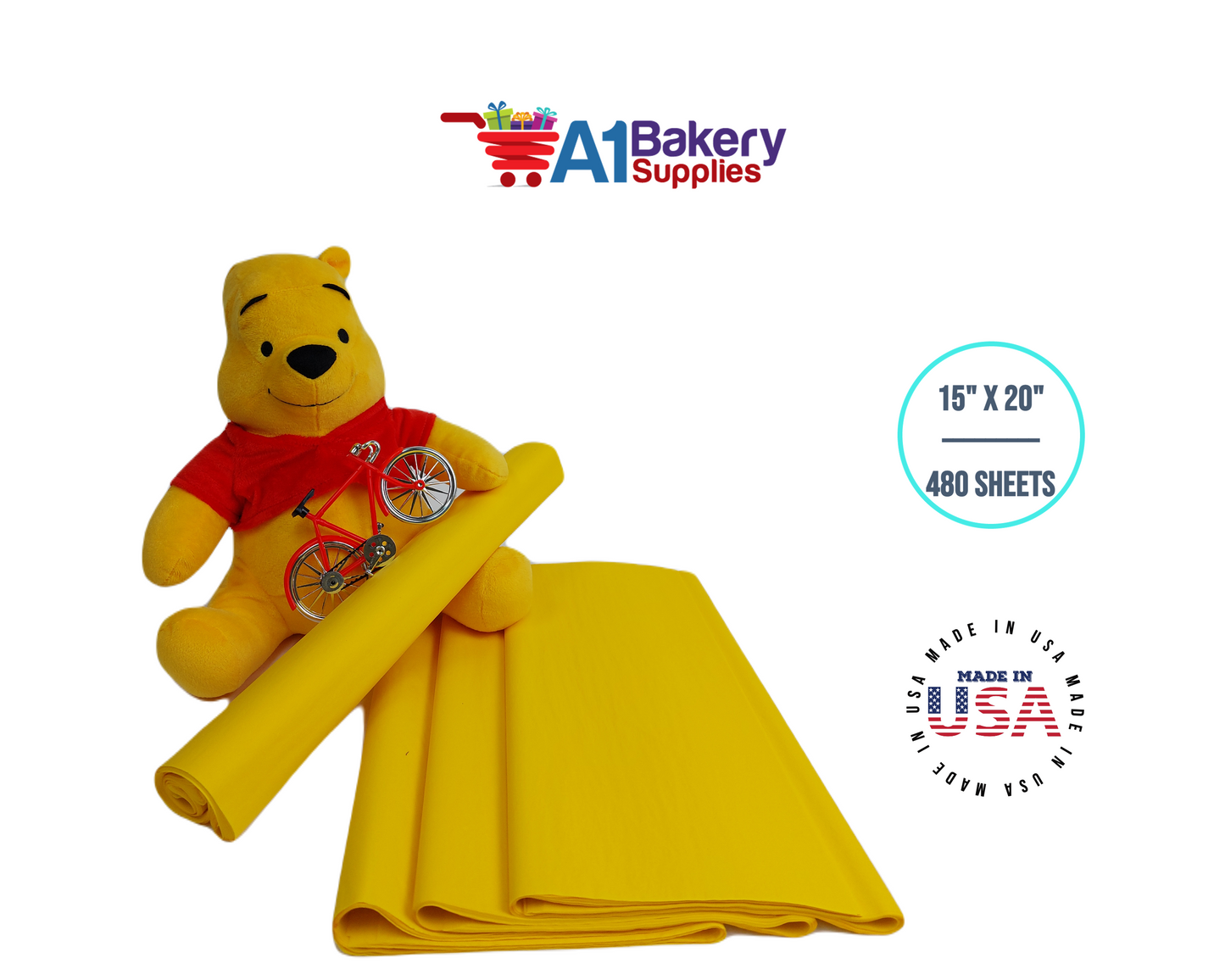 Dandelion Tissue Paper Squares, Bulk 480 Sheets, Premium Gift Wrap and Art Supplies for Birthdays, Holidays, or Presents by A1BakerySupplies, Large 15 Inch x 20 Inch