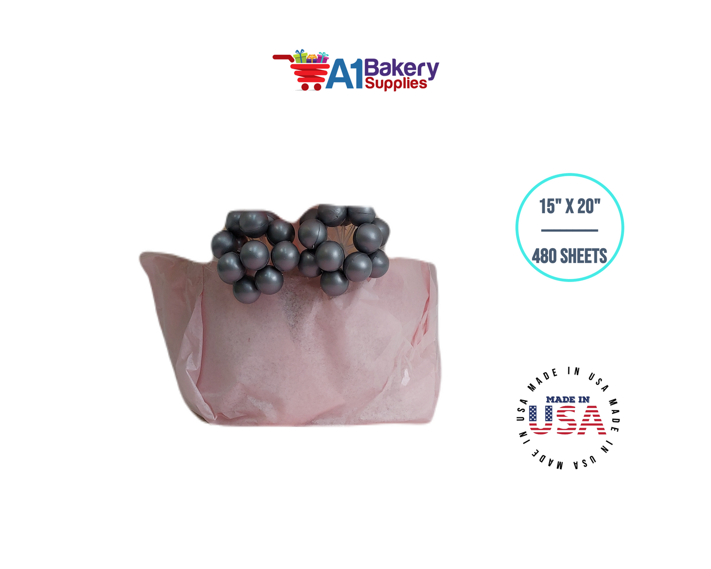 Blush Color Tissue Paper 15 Inch x 20 Inch - 480 Sheets