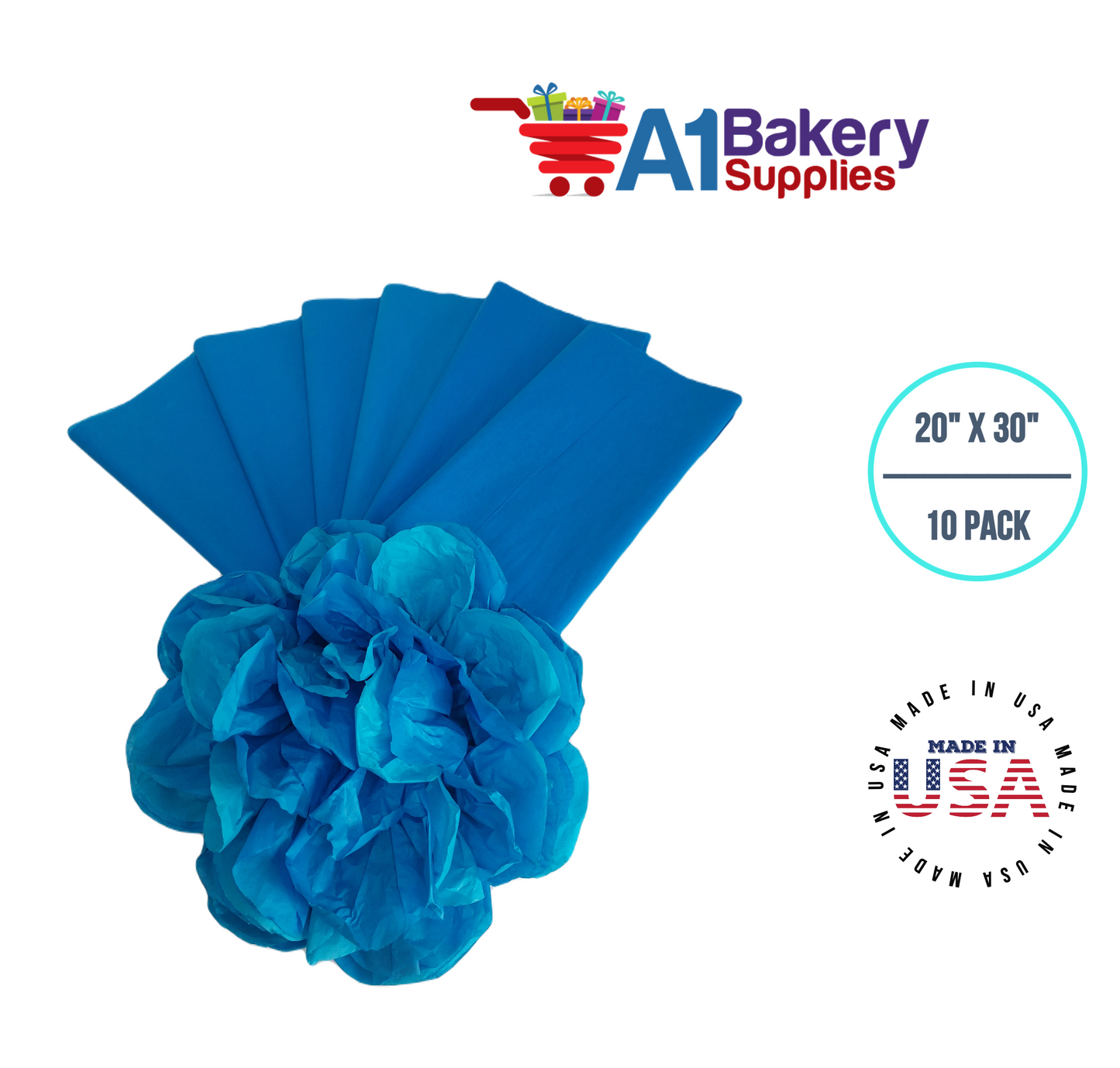 Brilliant Blue Tissue Paper