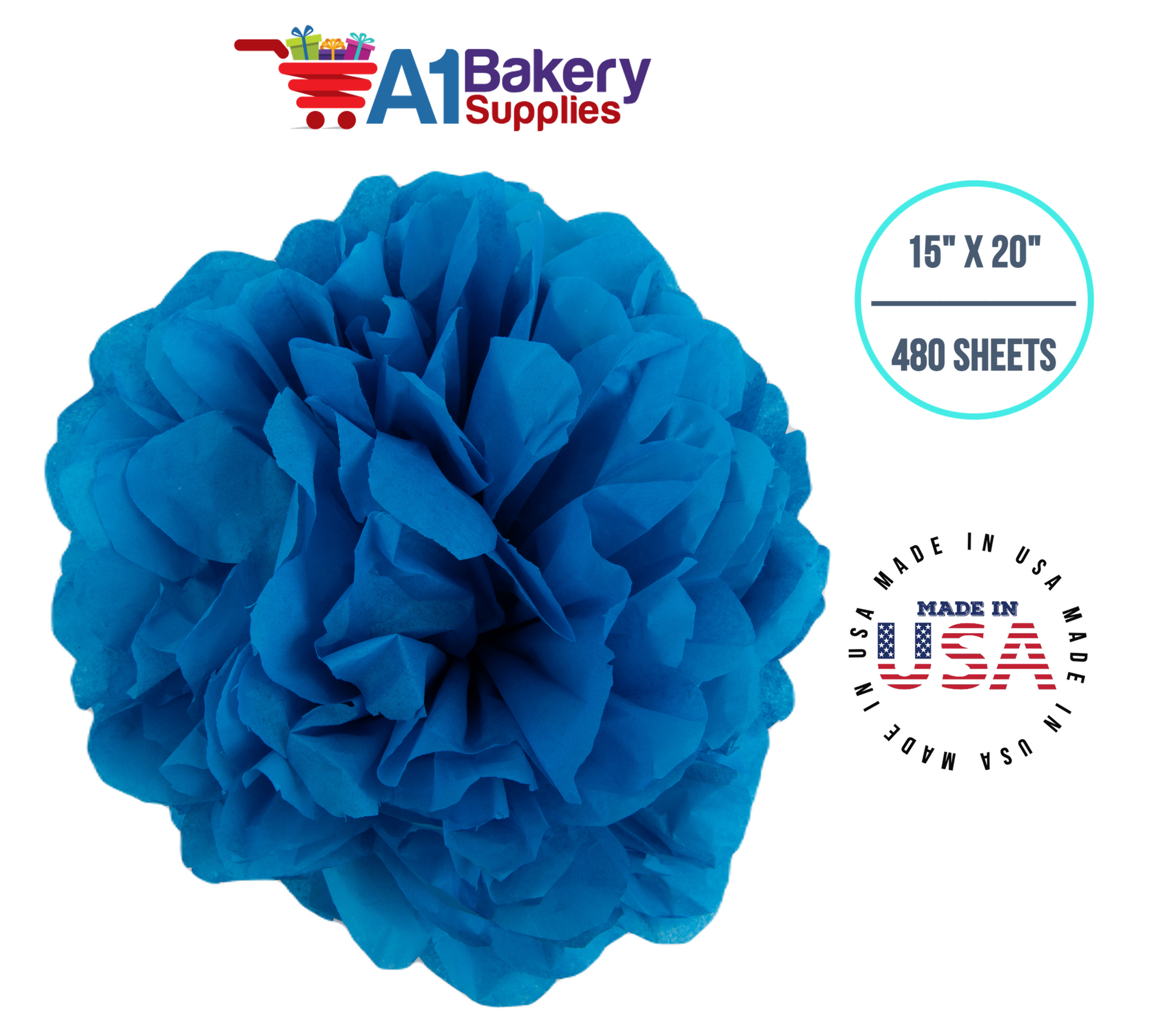 Brilliant Blue Tissue Paper