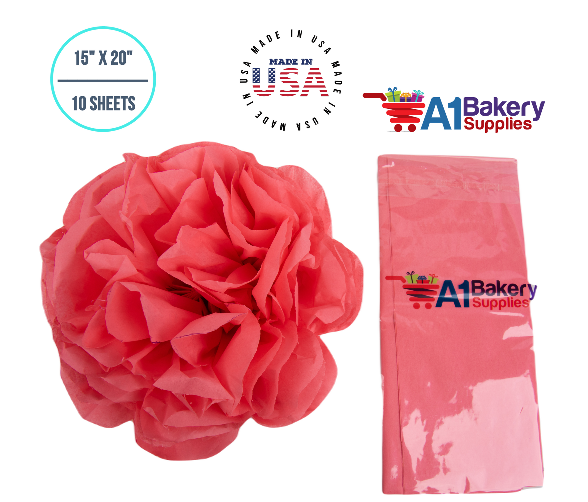 Coral Rose Tissue Paper