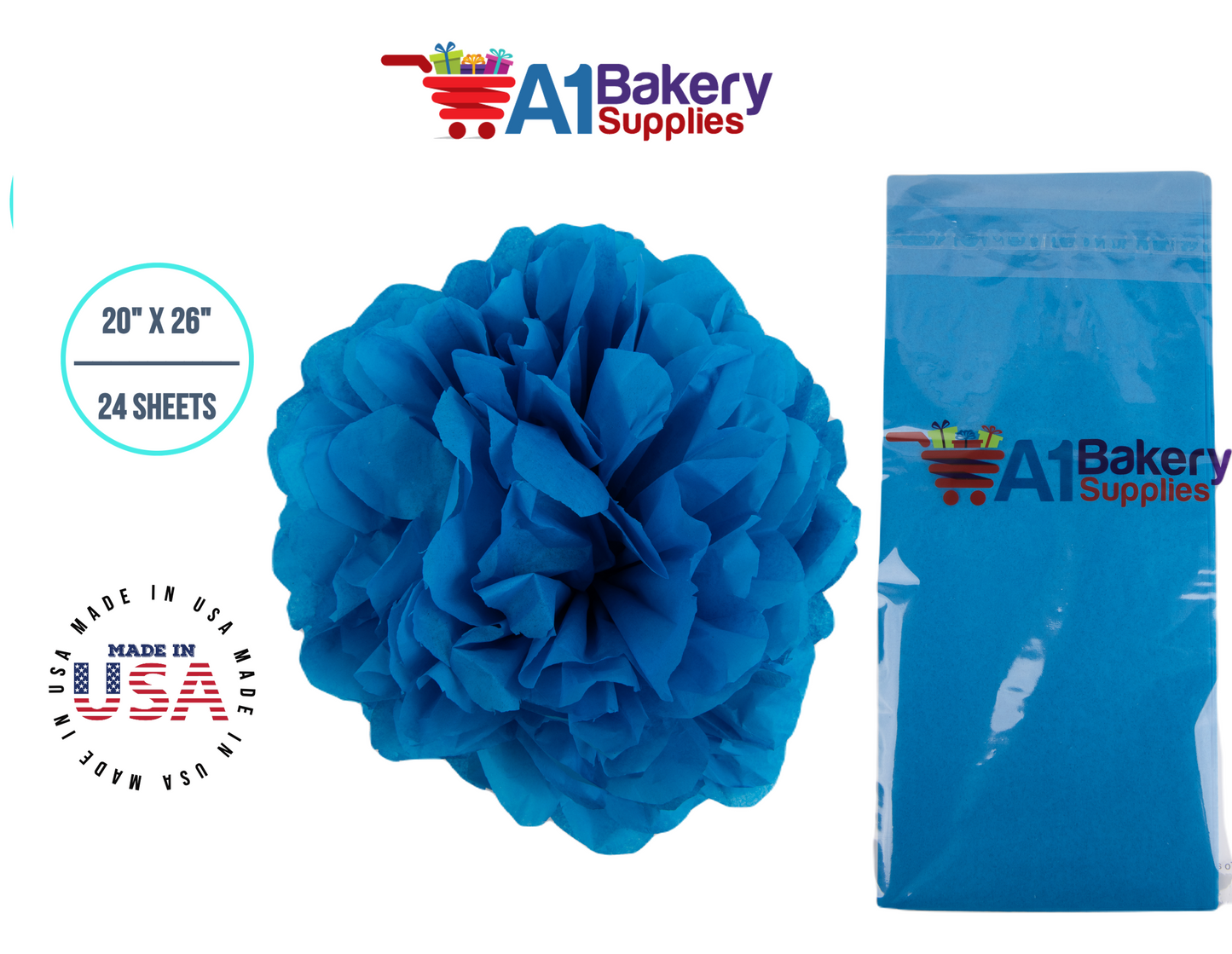 Brilliant Blue Tissue Paper