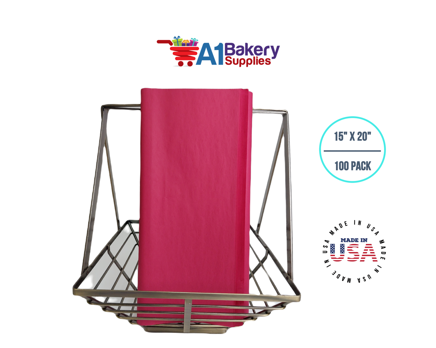 Cranberry Tissue Paper 15 Inch x 20 Inch - 100 Sheets