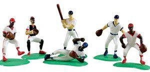 A1 Bakery Supplies Cake Decorating Kit — BaseBall Kit Cupcake & Cake Topper Set for Birthdays, Baby Showers & Themed Parties — Reusable Food-Safe Plastic Figurines, Made in USA