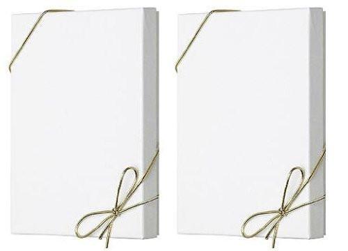 White Apparel Box for Men Shirts Gift Wrap Packaging Boxes, 15 x 9 1/2 x 2" - 2 Pack, Small