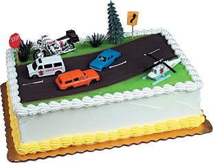 A1 Bakery Supplies Cake Decorating Kit — Emergency Rescue Kit Cupcake & Cake Topper Set for Birthdays, Baby Showers & Themed Parties — Reusable Food-Safe Plastic Figurines, Made in USA