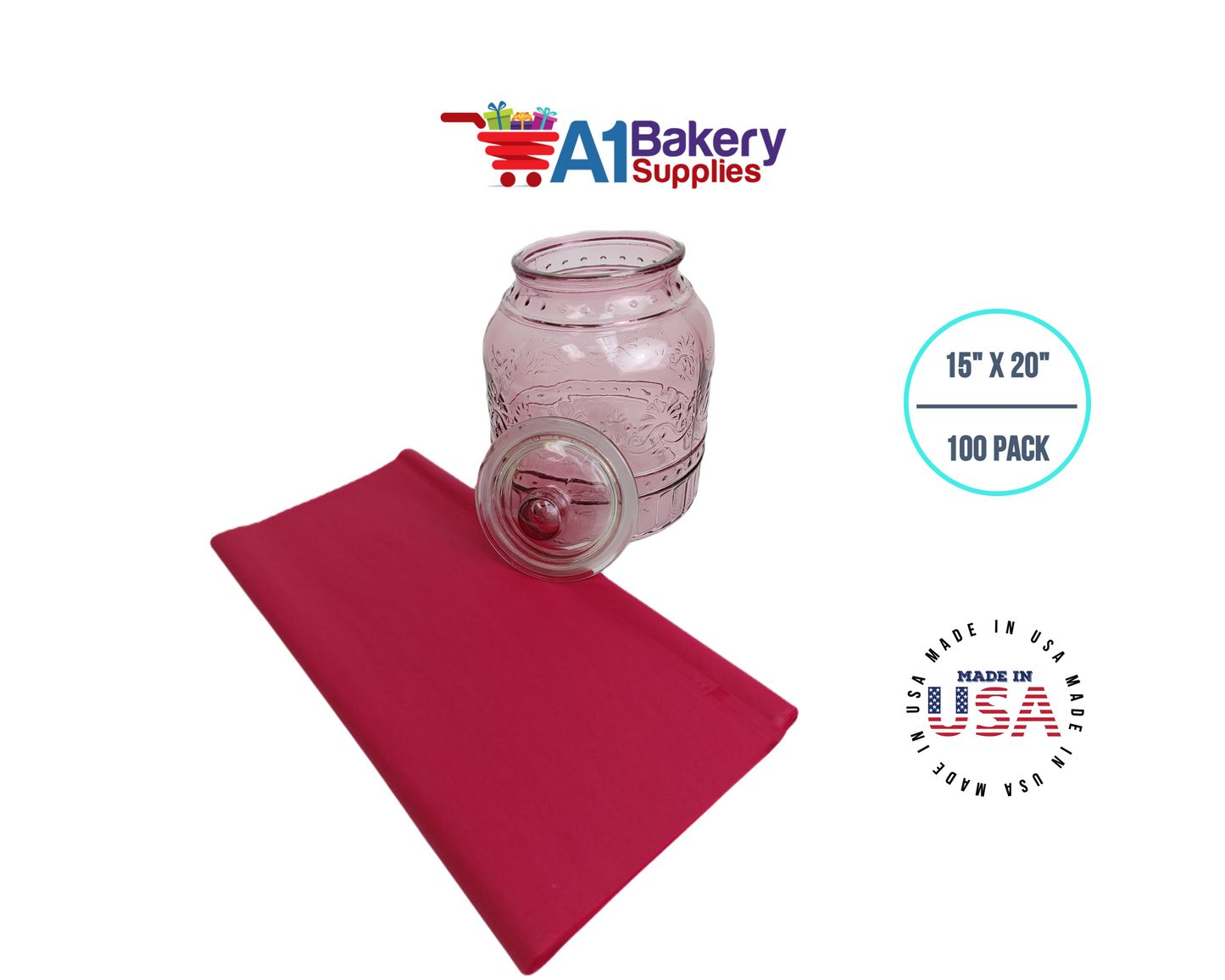 Cranberry Tissue Paper 15 Inch x 20 Inch - 100 Sheets