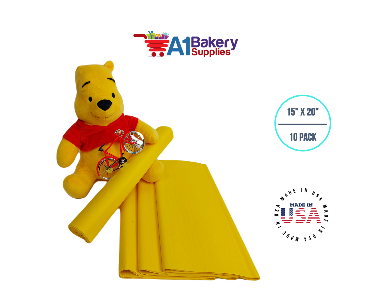 Dandelion Tissue Paper Squares, Bulk 10 Sheets, Premium Gift Wrap and Art Supplies for Birthdays, Holidays, or Presents by A1BakerySupplies, Small 15 Inch x 20 Inch