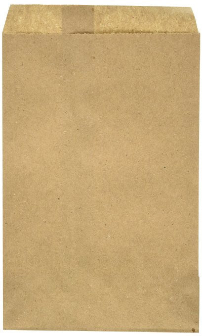 Kraft Flat Merchandise Bags, Medium, 200 Pack - 6-1/4"x9-1/4"