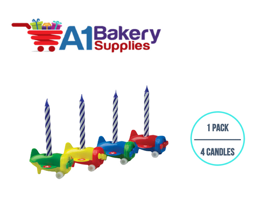 A1BakerySupplies Airplane Candleholder Sets 1 pack for Birthday Cake Decorations and Anniversary