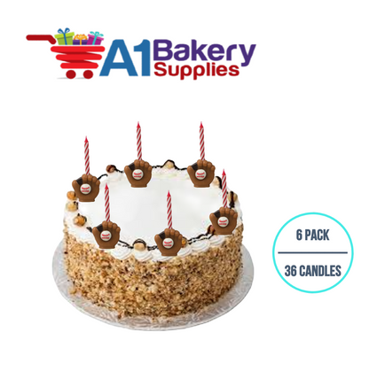 A1BakerySupplies Baseball Glove Candleholder Sets 6 pack for Birthday Cake Decorations and Anniversary