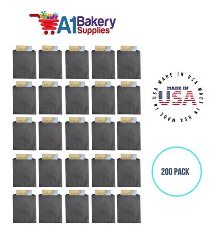 Black Flat Merchandise Bags, Medium, 200 Pack - 8.5"x11"