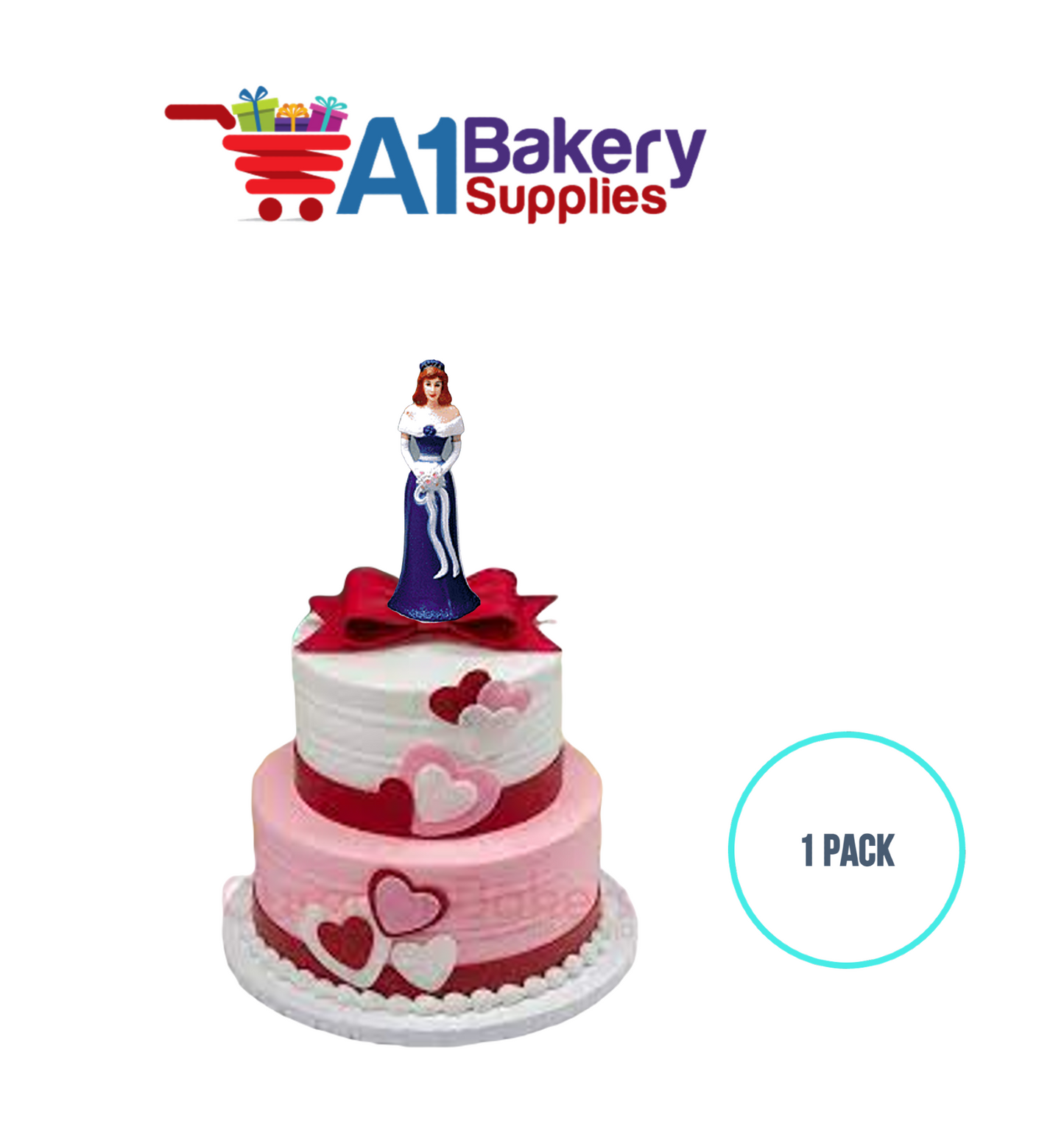 A1BakerySupplies Bridesmaid - Royal Blue 1 pack Wedding Accessories for Birthday Cake Decorations and Marriages