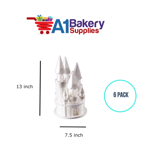 A1BakerySupplies Castle #8N (Fancy) 6 pack Wedding Accessories for Birthday Cake Decorations and Marriages