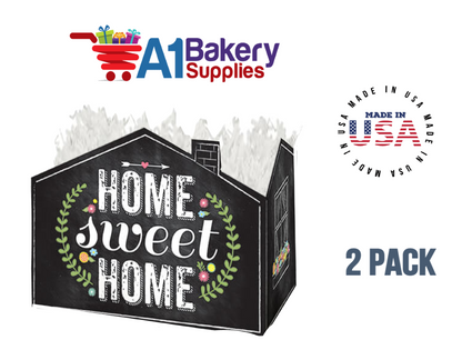 Chalkboard Home Sweet Home Basket Box, Theme Gift Box, Large 10.25 (Length) x 6 (Width) x 7.5 (Height), 2 Pack