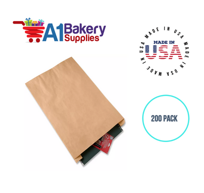 Kraft Flat Merchandise Bags, Medium, 200 Pack - 6-1/4"x9-1/4"