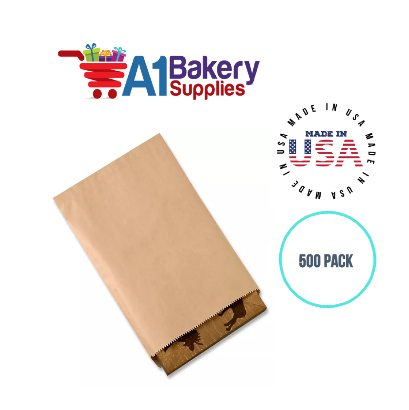 Kraft Flat Merchandise Bags, Medium, 500 Pack - 6-1/4"x9-1/4"