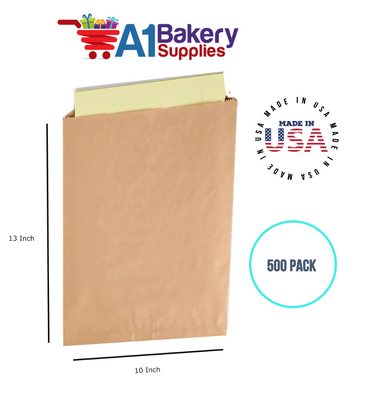 Kraft Flat Merchandise Bags, Medium, 500 Pack - 10"x13"