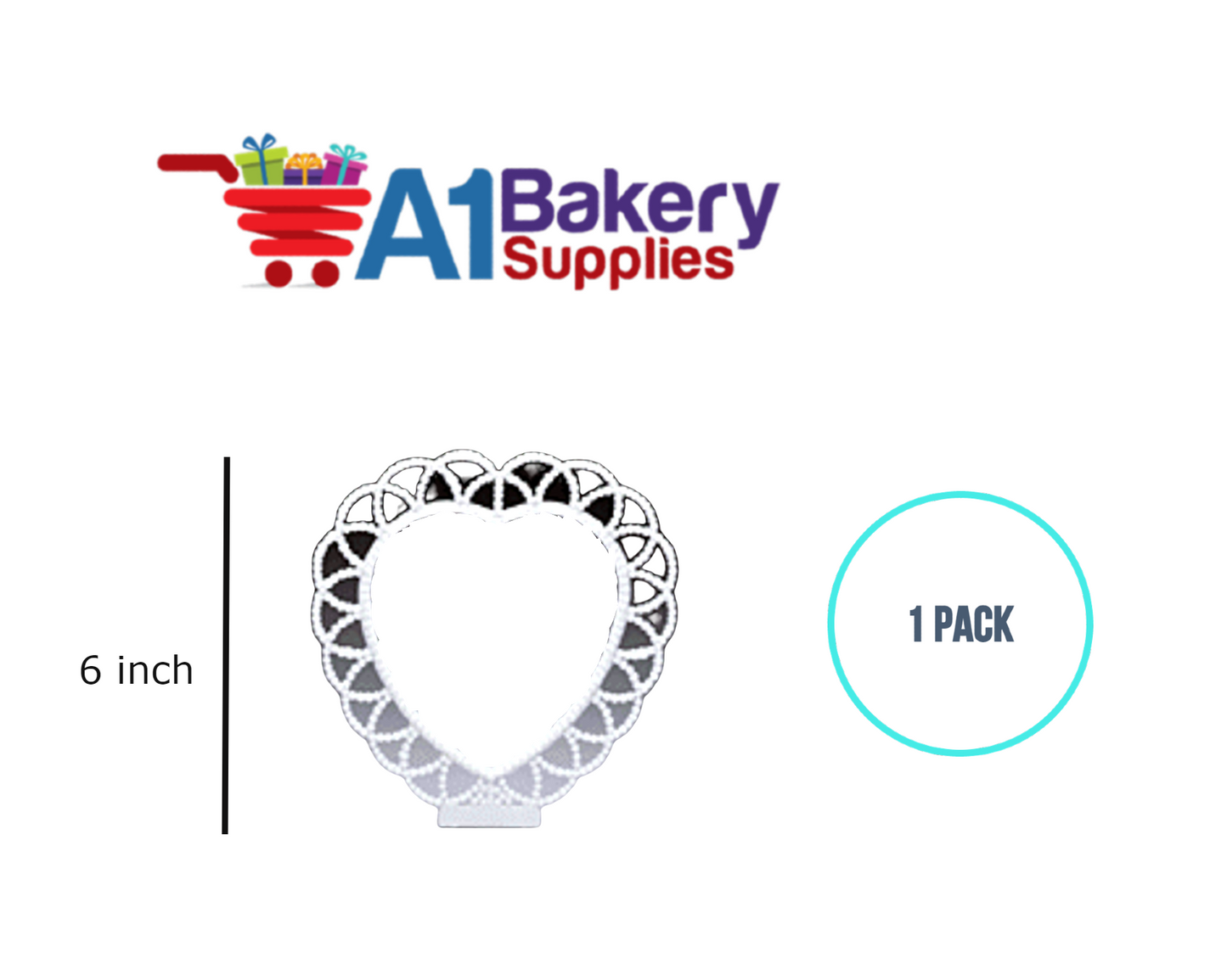 A1BakerySupplies Heart Background 1 pack Wedding Accessories for Birthday Cake Decorations and Marriages