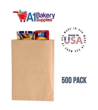 Kraft Flat Merchandise Bags, Medium, 500 Pack - 17"x21"