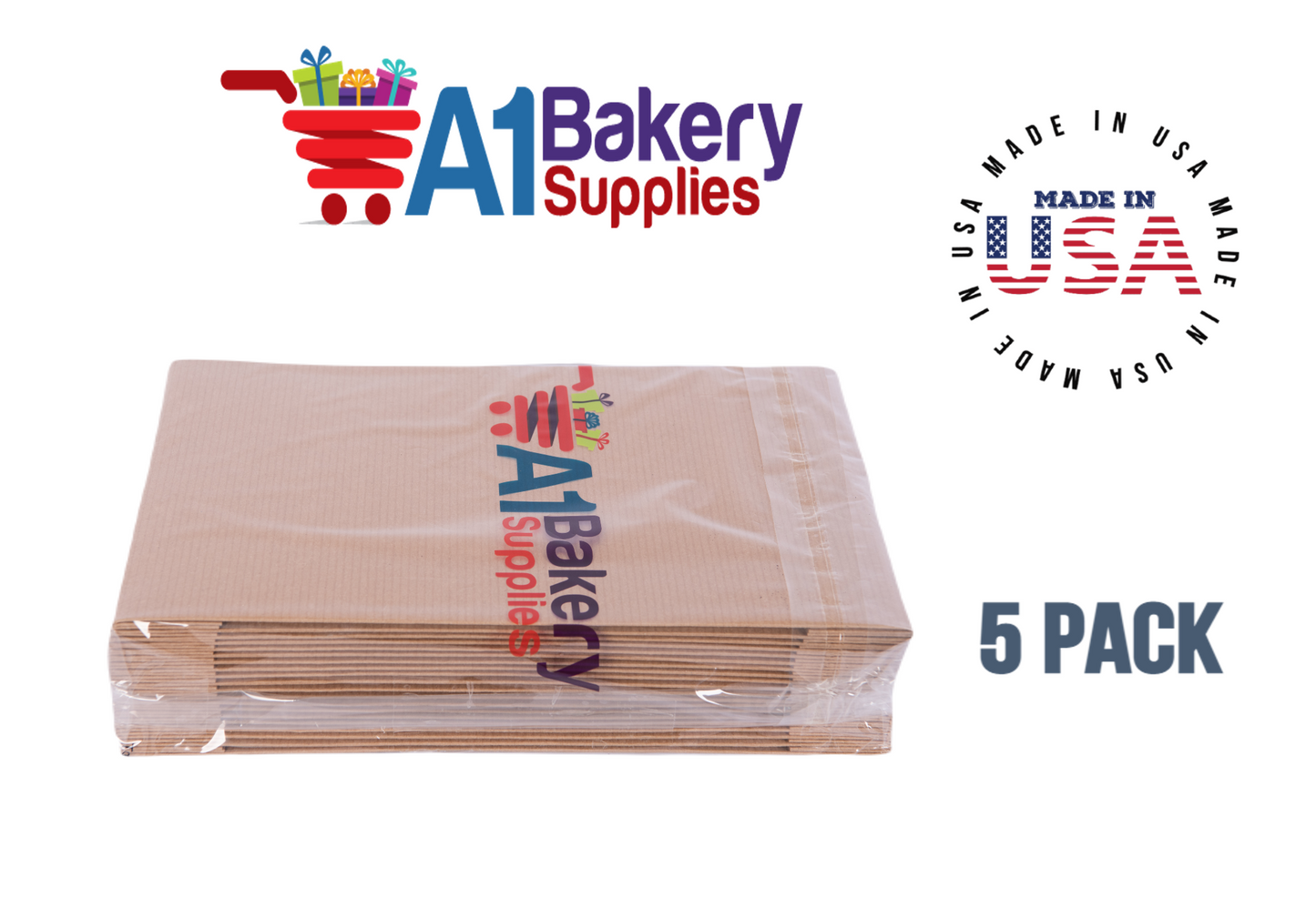 Kraft Brown Color Apparel Box for Men Shirts Gift Wrap Packaging Boxes, 15 x 9 1/2 x 2" - 5 Pack, Small