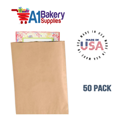 Kraft Flat Merchandise Bags, Small, 50 Pack - 14-3/4"x18"