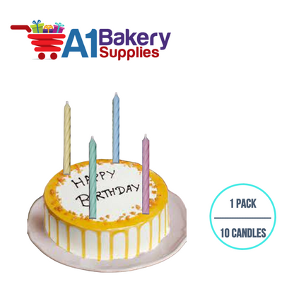 A1BakerySupplies Magic Relight Candles-Pastel Colors 1 pack for Birthday Cake Decorations and Anniversary