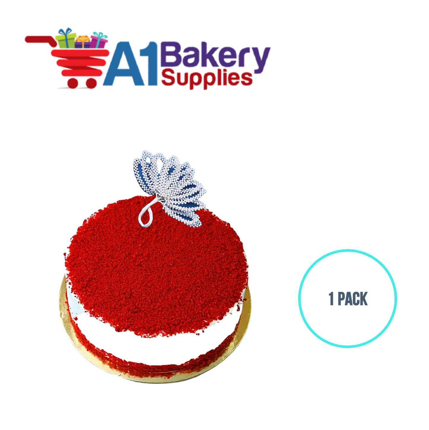 A1BakerySupplies Pearl Leaf On Wire 1 pack Wedding Accessories for Birthday Cake Decorations and Marriages