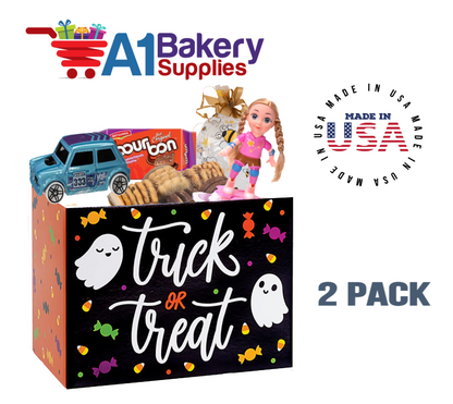Trick or Treat Basket Box, Theme Gift Box, Large 10.25 (Length) x 6 (Width) x 7.5 (Height), 2 Pack