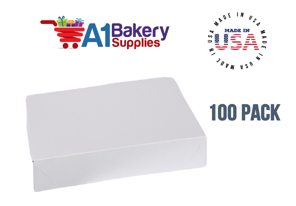 White Apparel Box for Men Shirts Gift Wrap Packaging Boxes, 15 x 9 1/2 x 2" - 100 Pack, Large