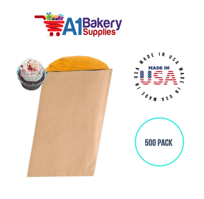 Kraft Flat Merchandise Bags, Medium, 500 Pack - 7-1/2"x10-1/2"