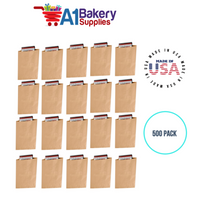 Kraft Flat Merchandise Bags, Medium, 500 Pack - 8.5"x11"