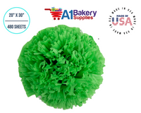 Groovy Green  Tissue Paper Squares, Bulk 480 Sheets, Premium Gift Wrap and Art Supplies for Birthdays, Holidays, or Presents by A1BakerySupplies, Large 20 Inch x 30 Inch