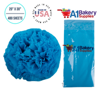 Turquoise Blue Tissue Paper Squares, Bulk 480 Sheets, Premium Gift Wrap and Art Supplies for Birthdays, Holidays, or Presents by A1BakerySupplies, Large 20 Inch x 30 Inch