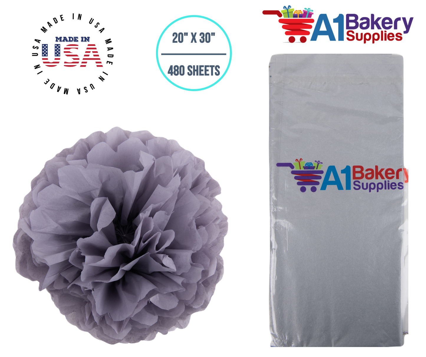 Morning Mist Color Tissue Paper 20 Inch x 30 Inch - 480 Sheets